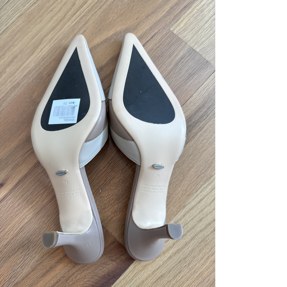 Tony Bianco Cream Cutout Pointed Toe Mule Heels 7.5 - Picture 3 of 4